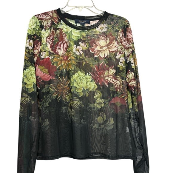 Trendy Floral Sheer Top - Size Large - Picture 5 of 6